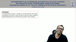 STJ INFO 834 paternidade socioafetiva e adoção [upl. by Recnal]