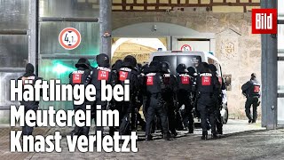 Gefängnismeuterei Polizei stürmt Knast in Thüringen  JVA Untermaßfeld [upl. by Bulley]